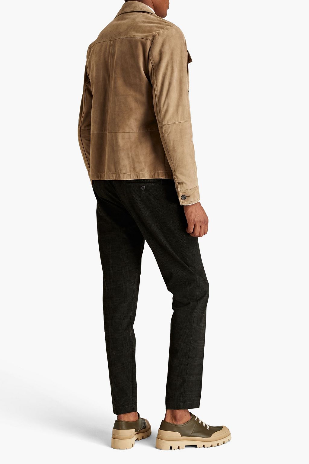 TOD'S Pleated checked denim jeans