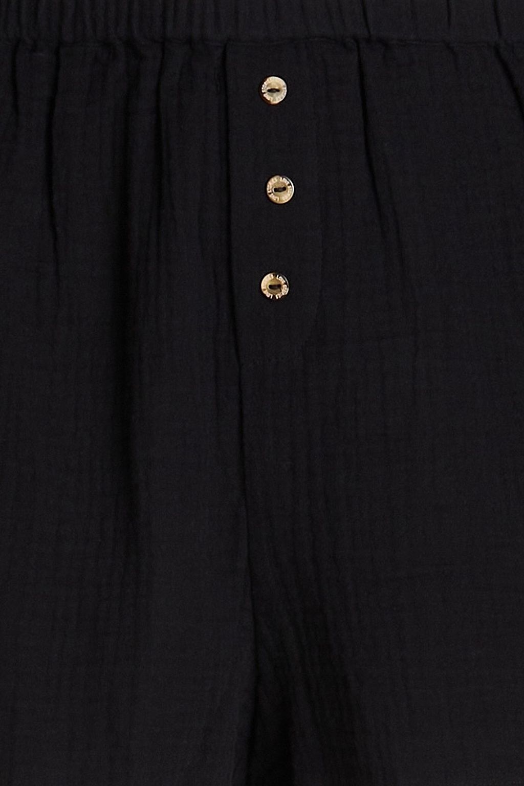 LOVE STORIES Sunday button-embellished cotton-crepon pajama shorts