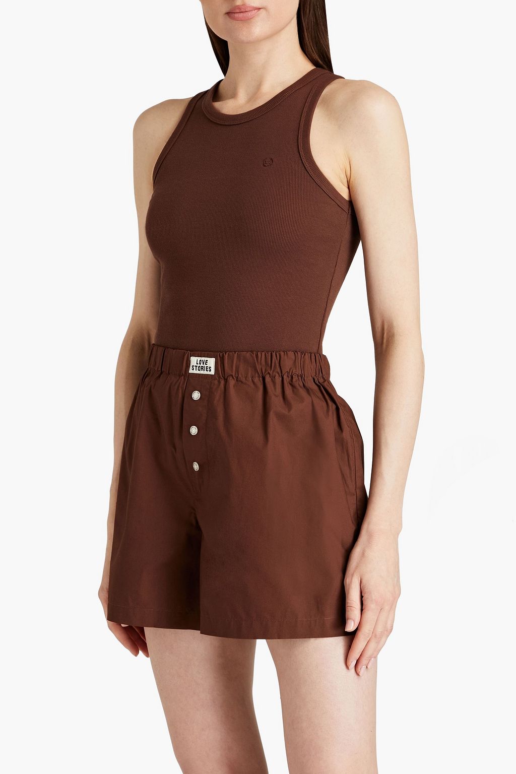 LOVE STORIES James cotton-poplin pajama shorts