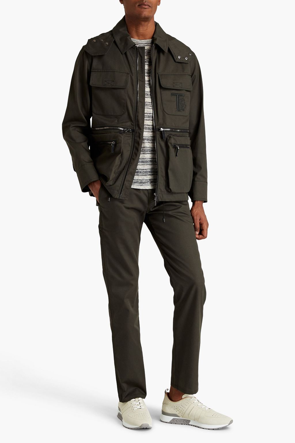 TOD'S Cotton-blend twill pants