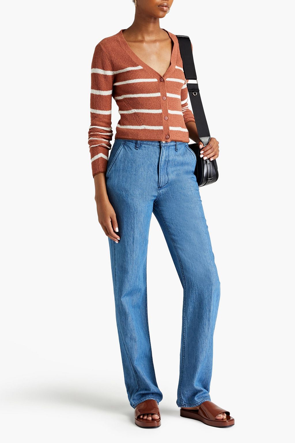 RAG & BONE جينز “أليكس” بأرجل مستقيمة وخصر عالٍ