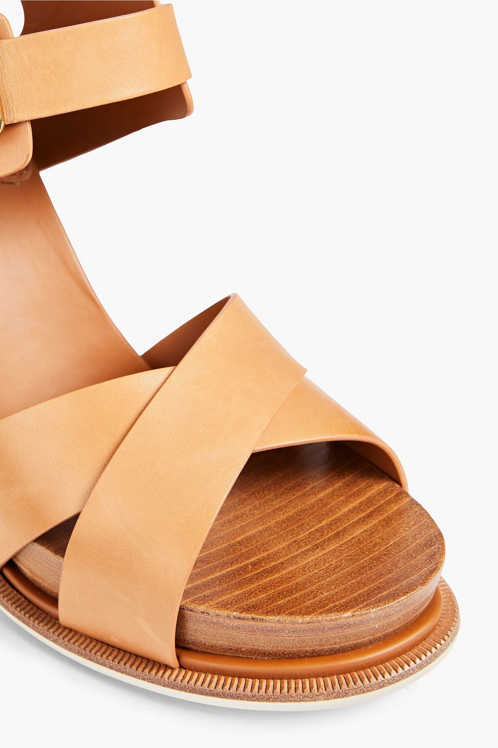 TOD'S レザー プラットフォームサンダル