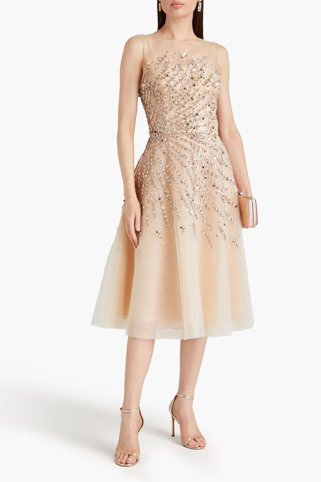 CAROLINA HERRERA チュール マキシワンピース