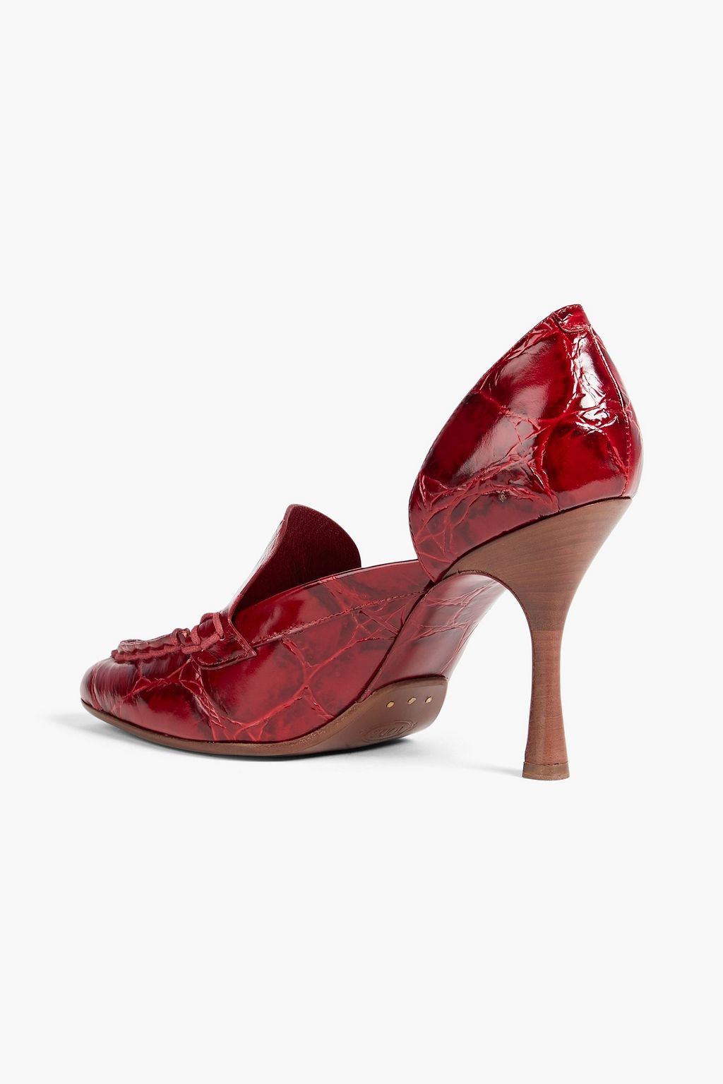 TOD'S Pumps aus Leder mit Krokodileffekt