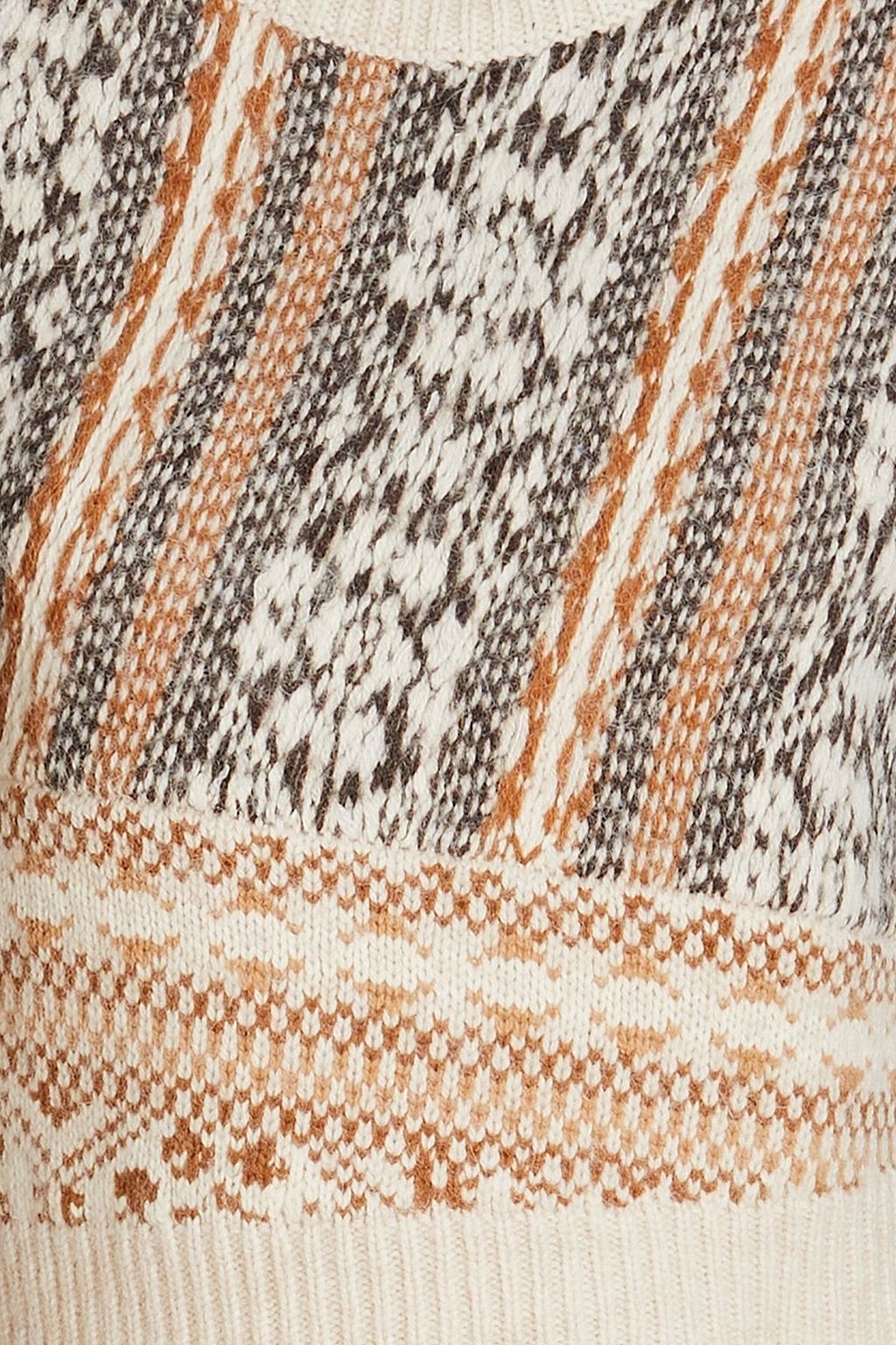 RAG & BONE فيست من مزيج الصوف بحبكة Fair Isle بتأثيرمعتق