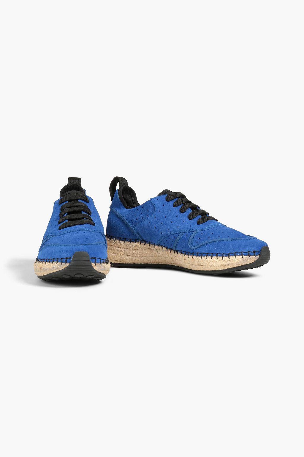 TOD'S Perforated suede espadrille sneakers