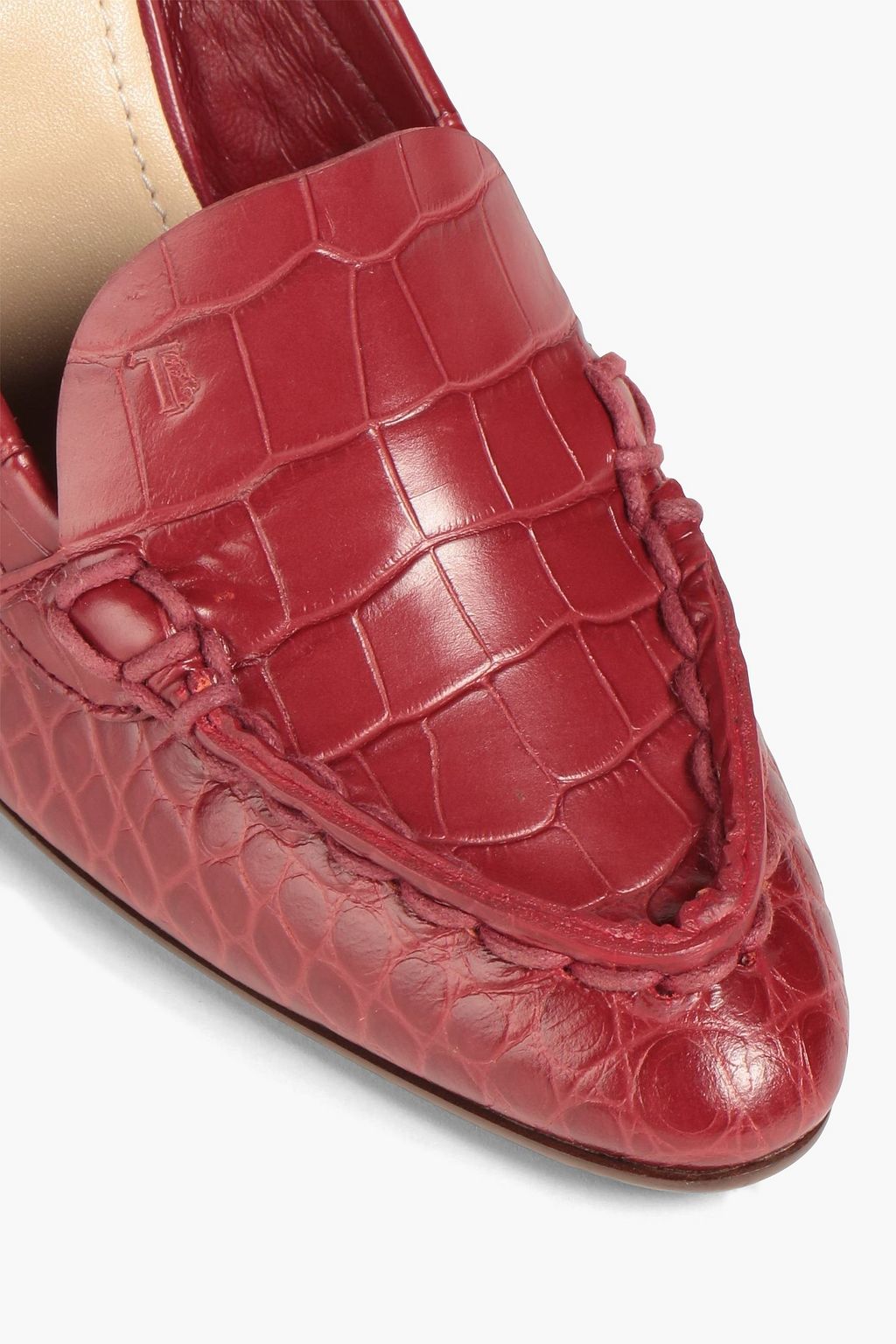 TOD'S Croc-effect leather mules