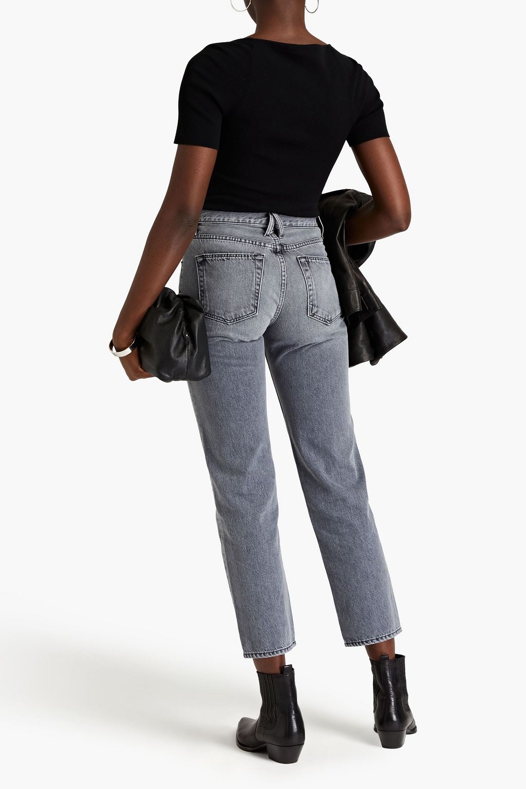 SLVRLAKE Sophie faded high-rise straight-leg jeans