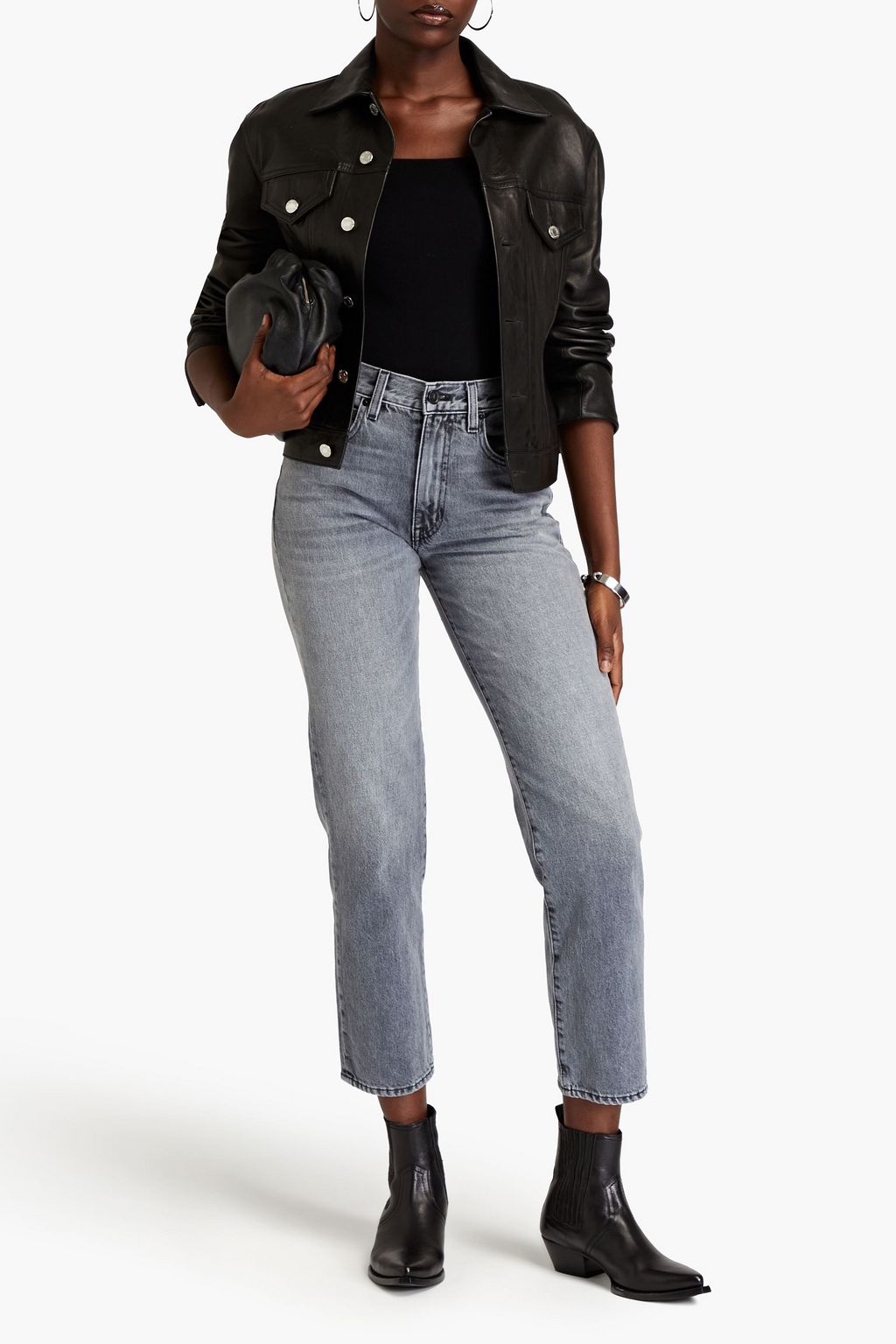 SLVRLAKE Sophie faded high-rise straight-leg jeans