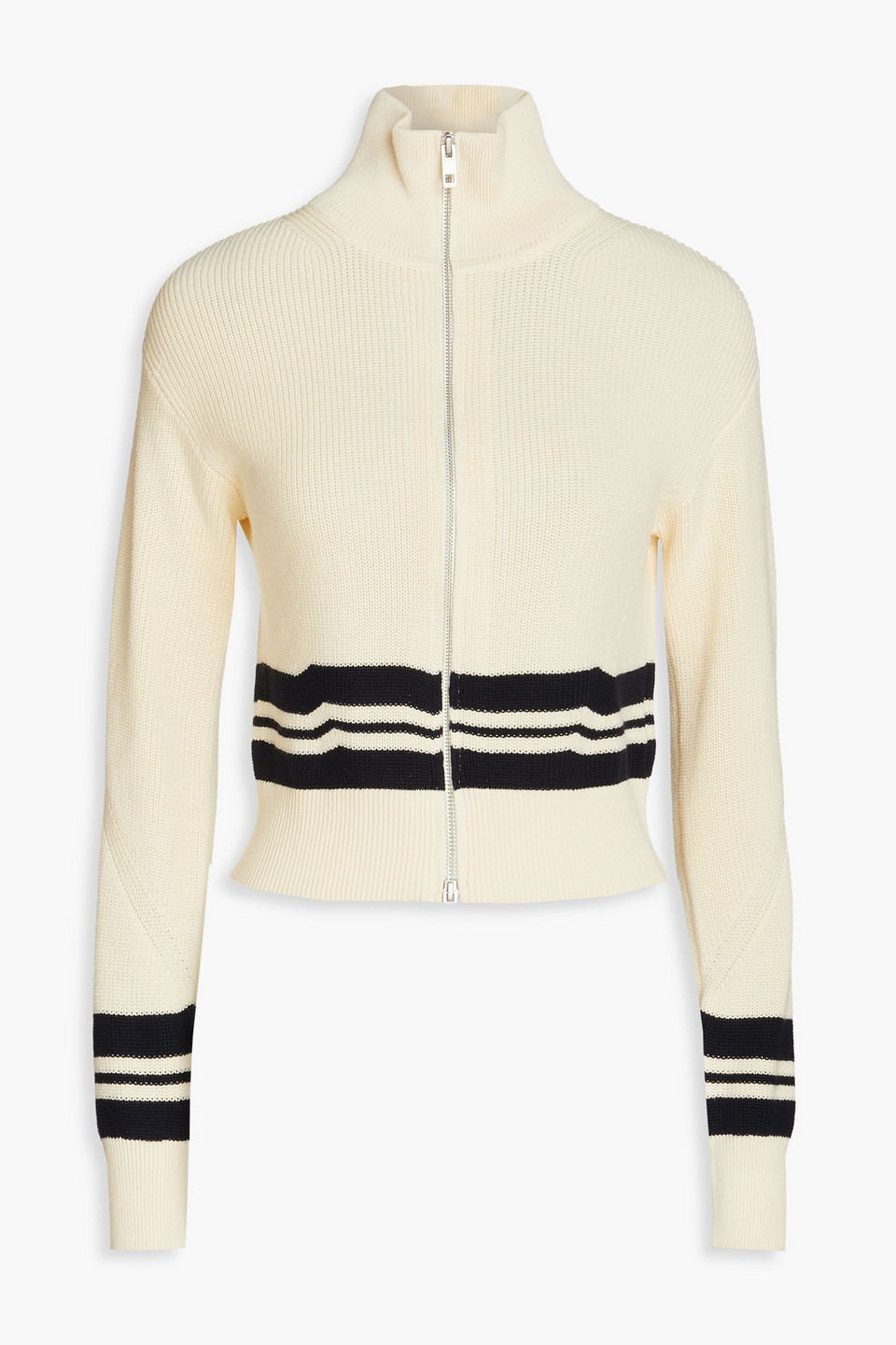Rag & Bone Amy Gestreifter Cardigan Aus Baumwolle In Cream
