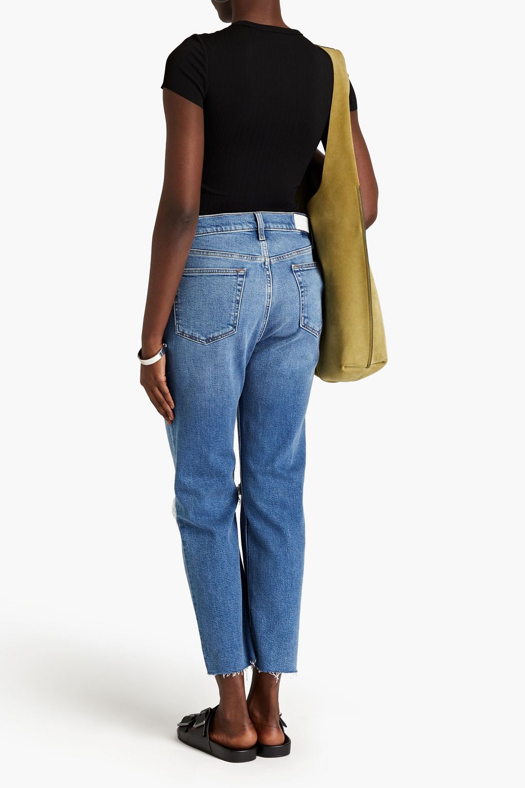 RAG & BONE تي شيرت «زوي» مصنوع من الجيرسي بتصميم مضلّع