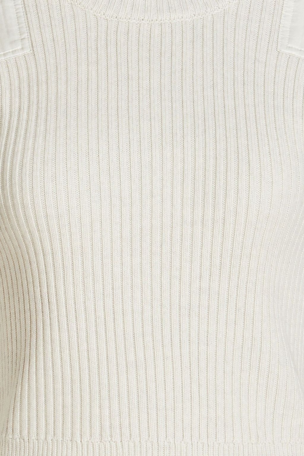 RAG & BONE كنزة رياضية “نيكول” من الصوف بقطع محاكة بجانب بعضها البعض من الساتان بتصميم مضلع
