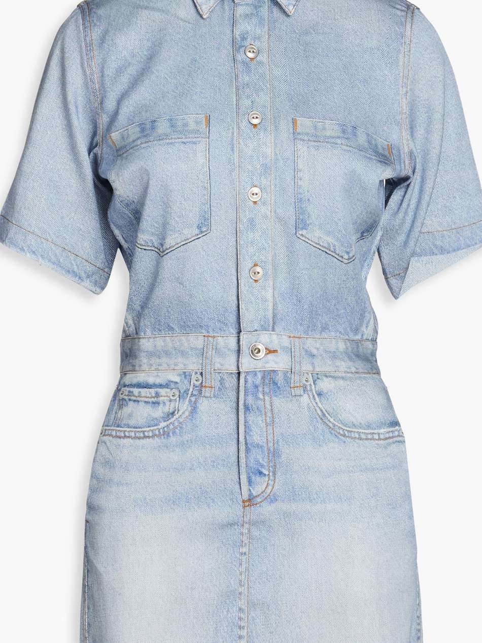 printed tencel™ mini shirt dress