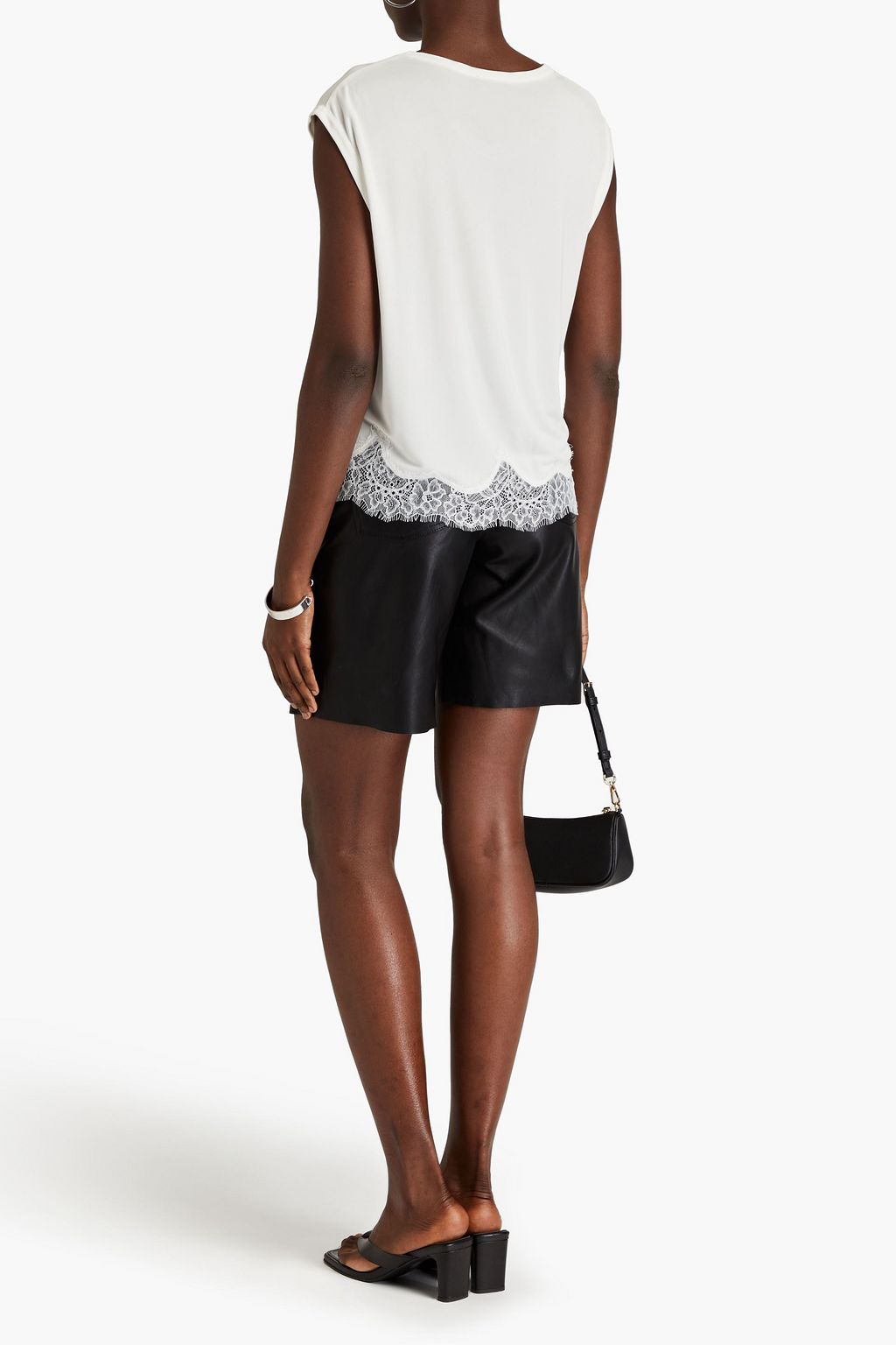 RAG & BONE Lace-trimmed jersey top