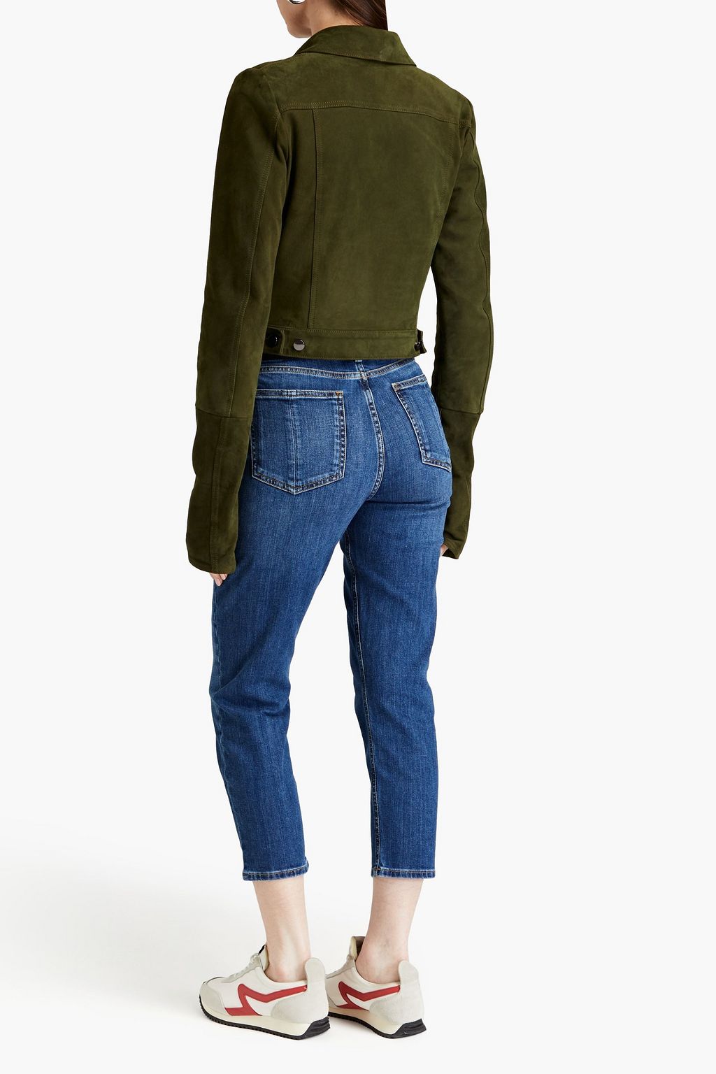 RAG & BONE جينز ’نينا’ قصير بقصة تضيق تدريجياً وخصر عالٍ