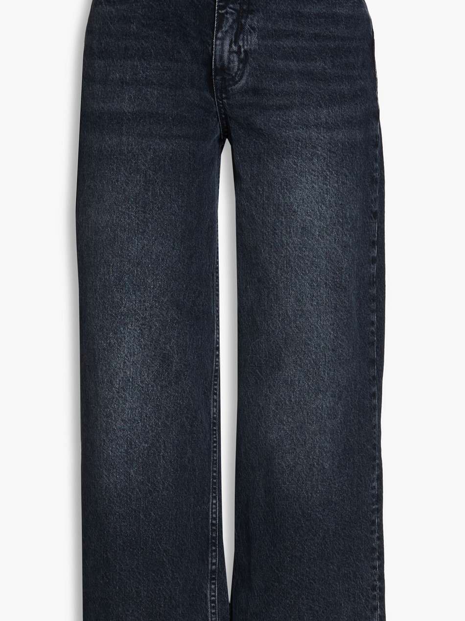 andi cropped faded high-rise wide-leg jeans