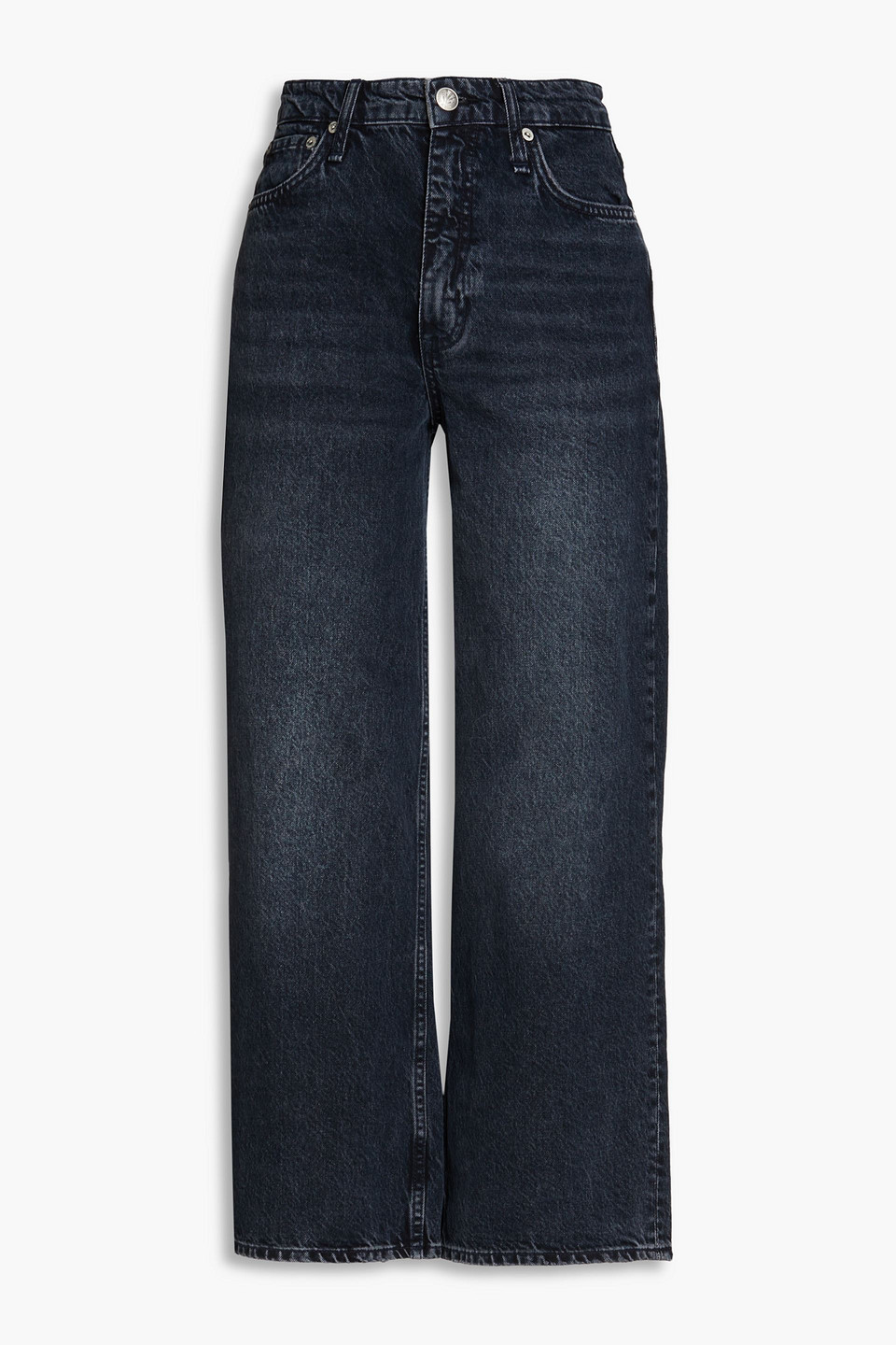 RAG & BONE ANDI CROPPED FADED HIGH-RISE WIDE-LEG JEANS