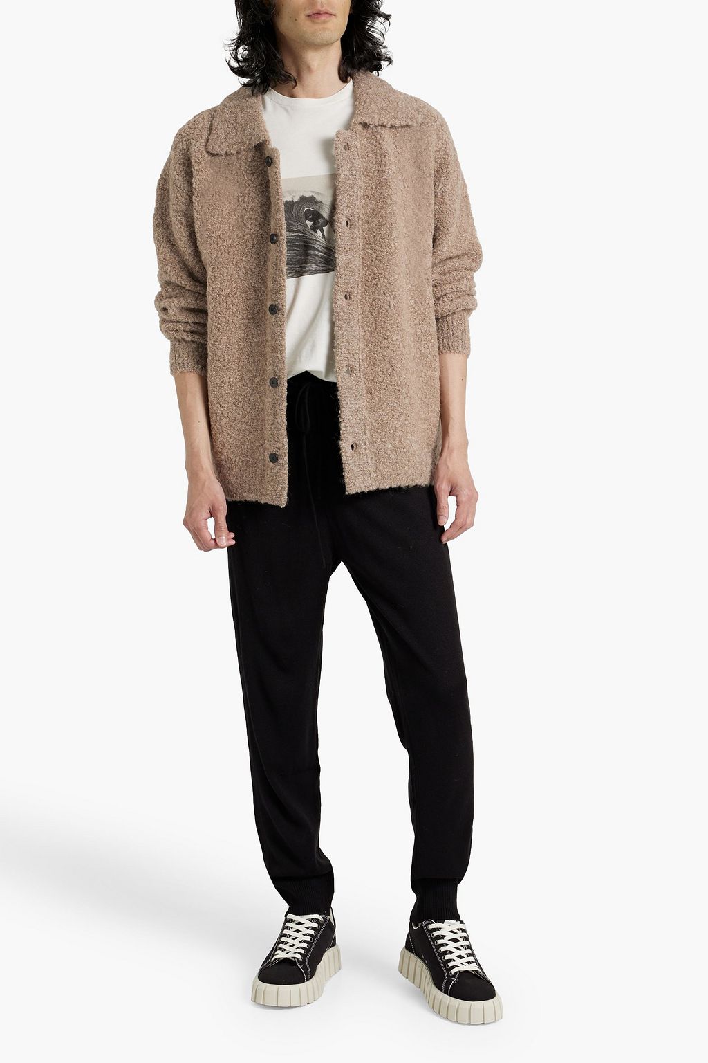 LE 17 SEPTEMBRE Bouclé-knit cardigan