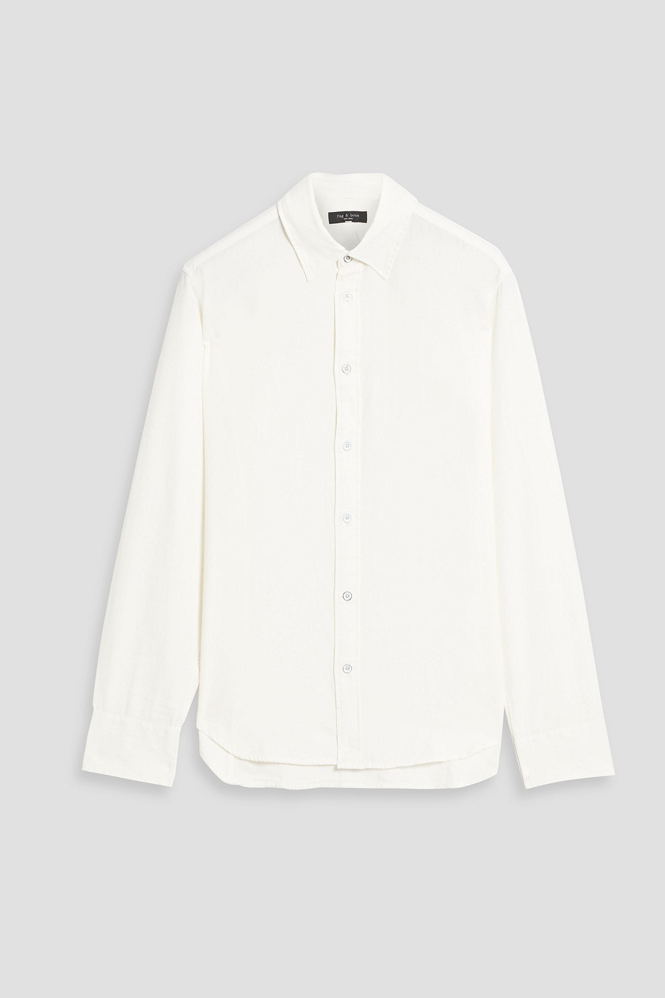 Shop Rag & Bone Dobby Pursuit 365 Cotton Oxford Shirt In Ivory