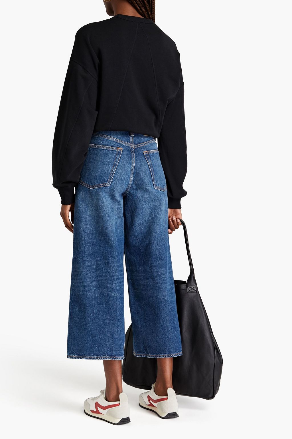 RAG & BONE クロップド ハイライズ ワイドレッグジーンズ