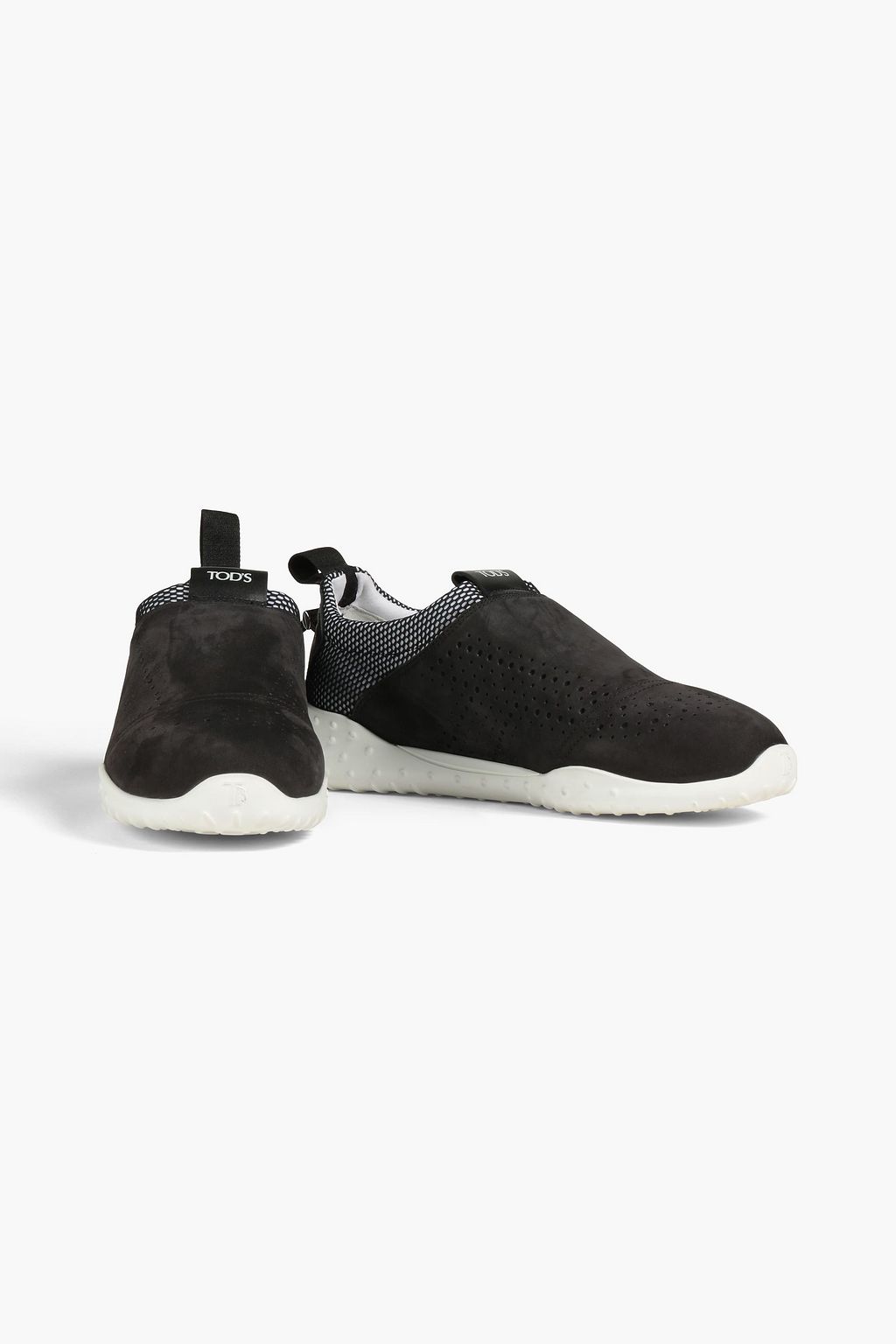 TOD'S Mesh and suede sneakers