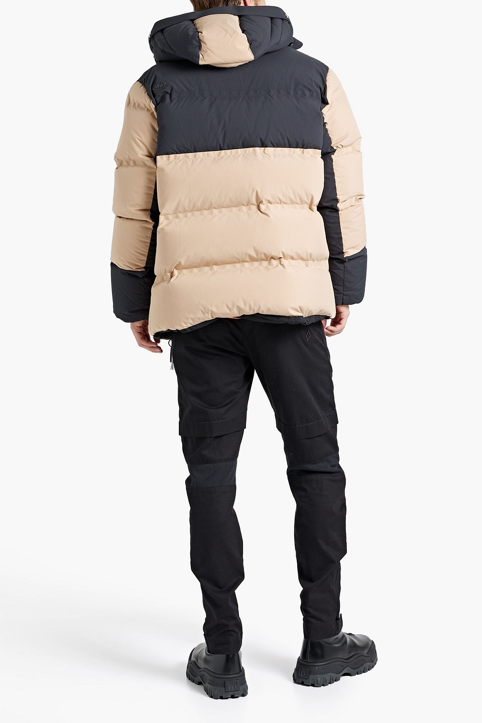 Shop Aztech Mountain Durant Quilted Shell Hooded Down Ski Jacket In Sand