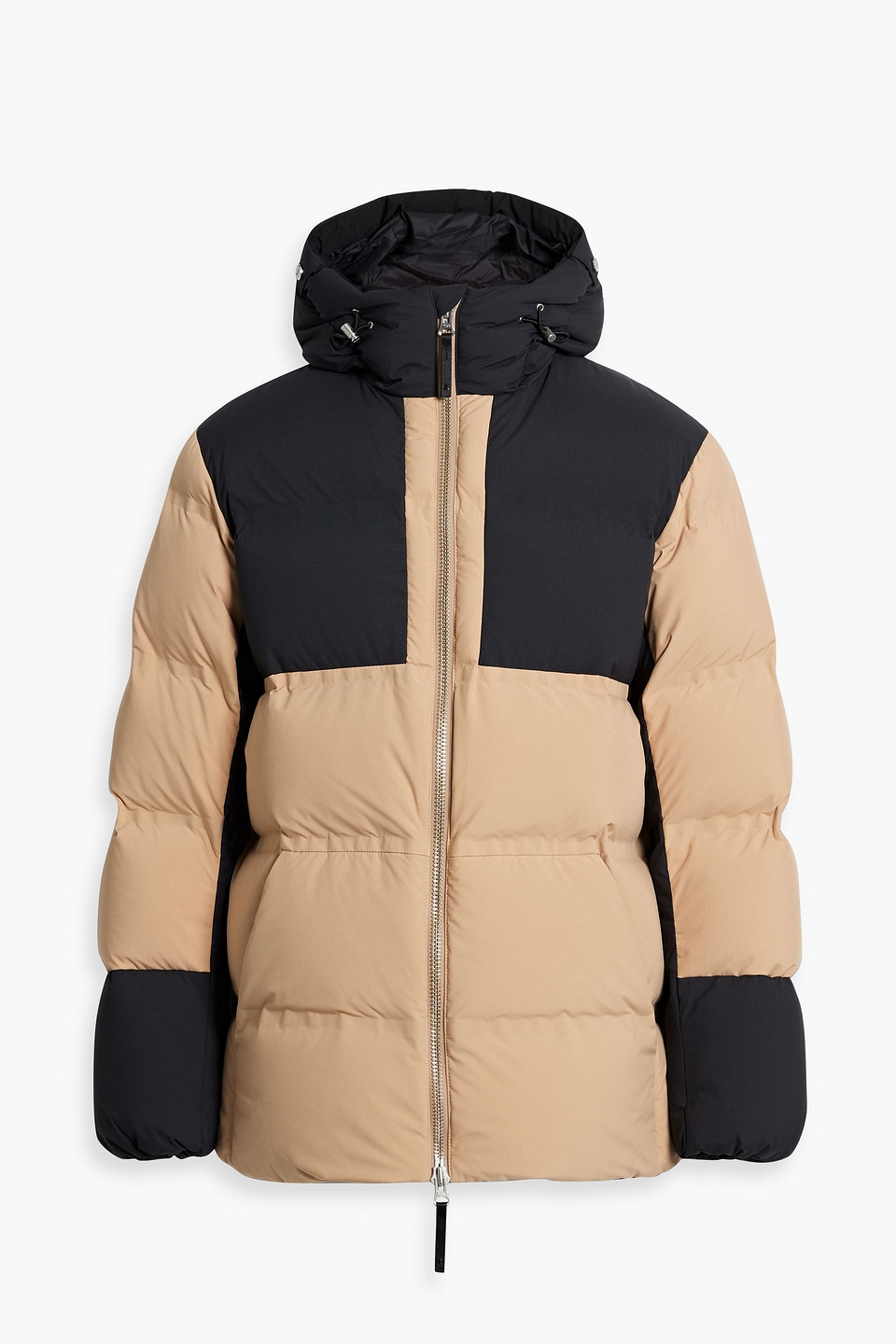 Shop Aztech Mountain Durant Quilted Shell Hooded Down Ski Jacket In Sand