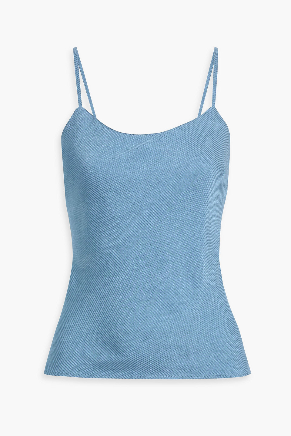 Iris & Ink Cecilia Satin-jacquard Camisole In Slate Blue