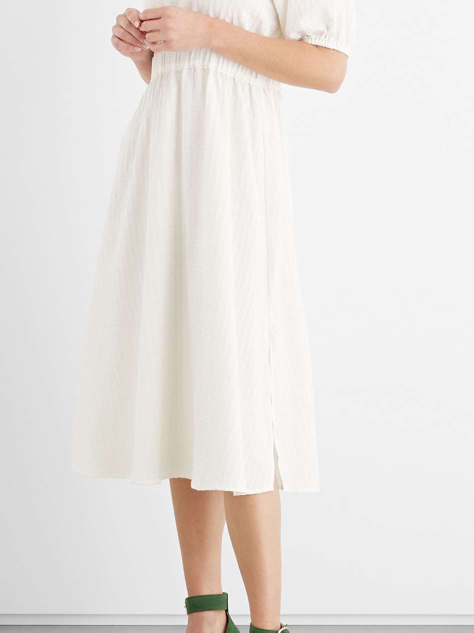 corinne cotton-blend jacquard midi dress