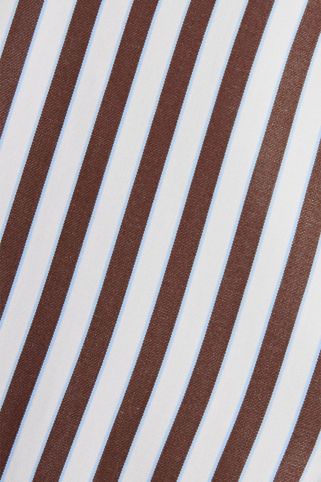IRIS & INK Cleo striped cotton-poplin mini dress