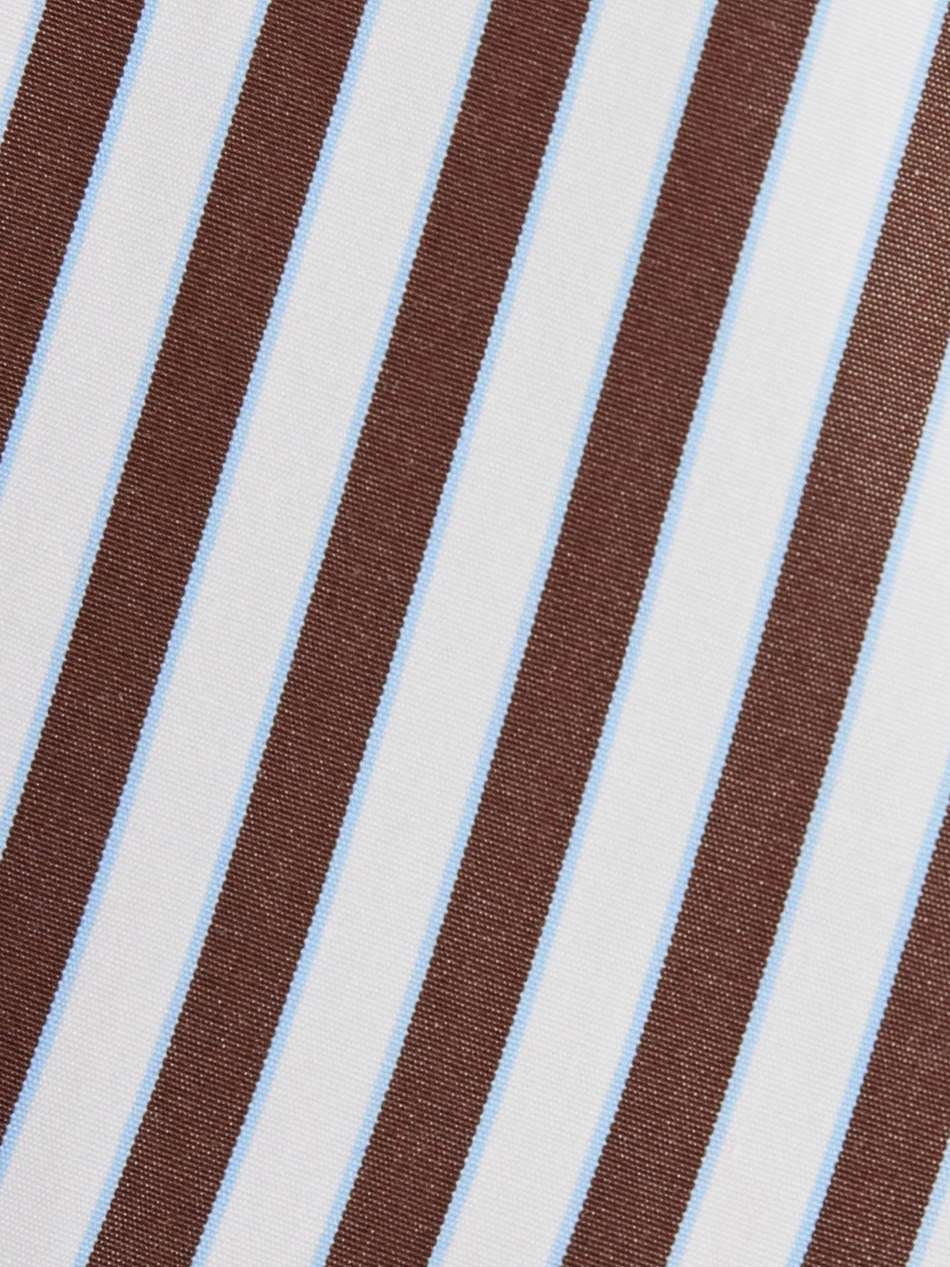 cleo striped cotton-poplin mini dress