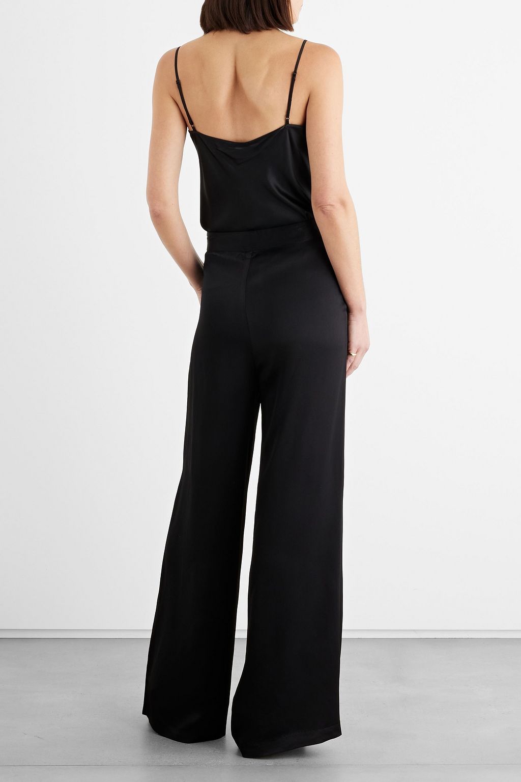 IRIS & INK Lyra satin-crepe wide-leg pants