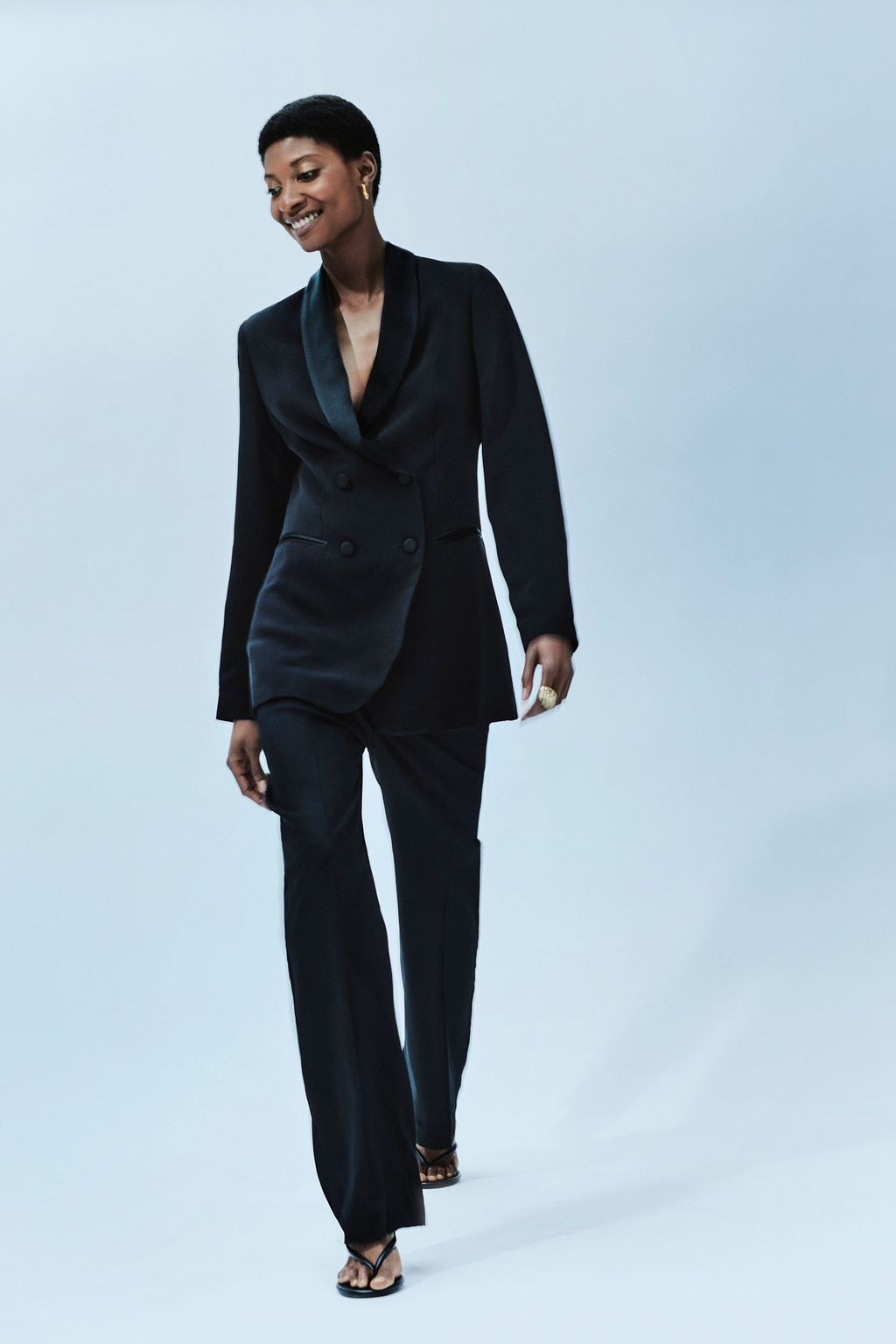 IRIS & INK Lyra satin-crepe wide-leg pants