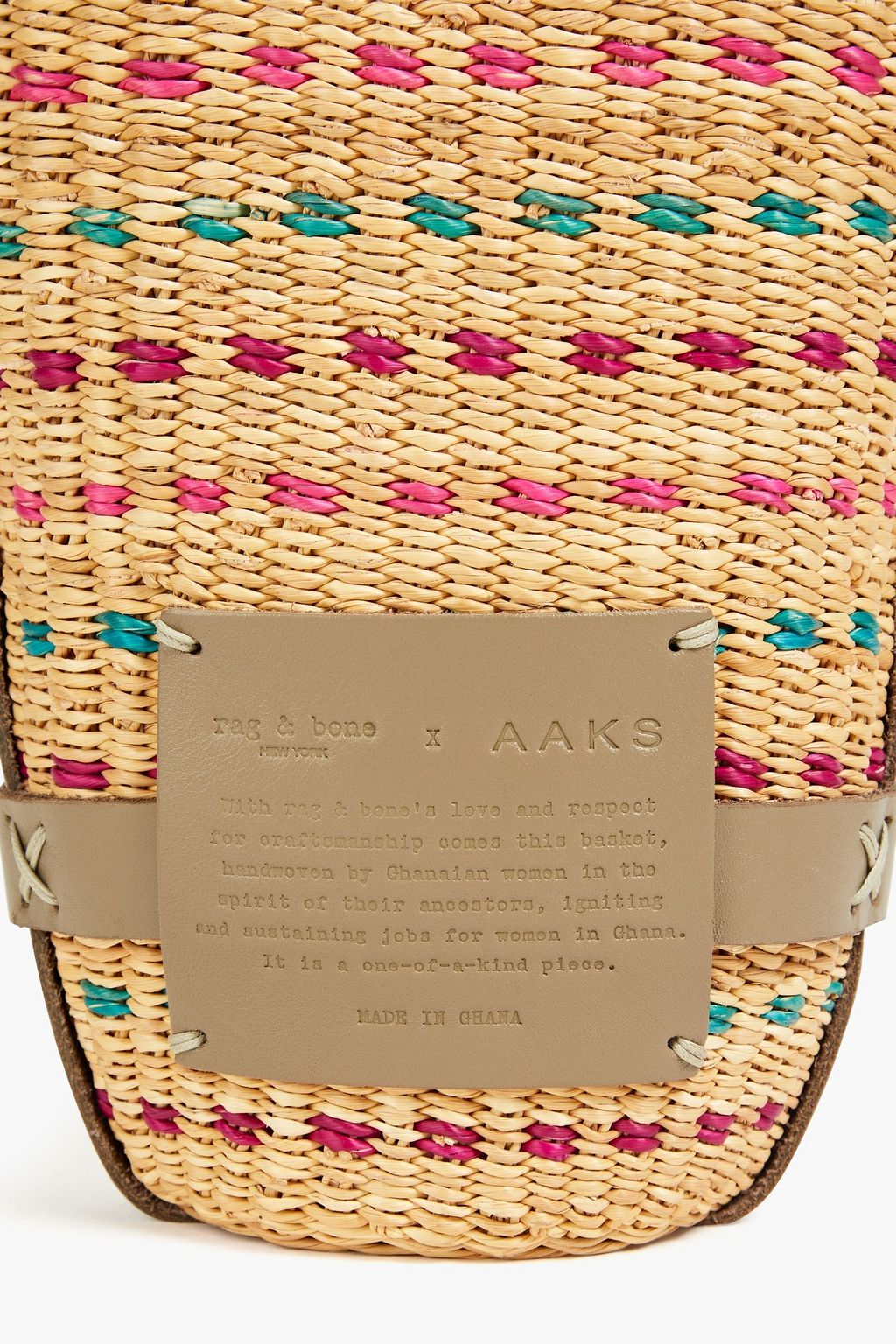 RAG & BONE Safari straw bucket bag