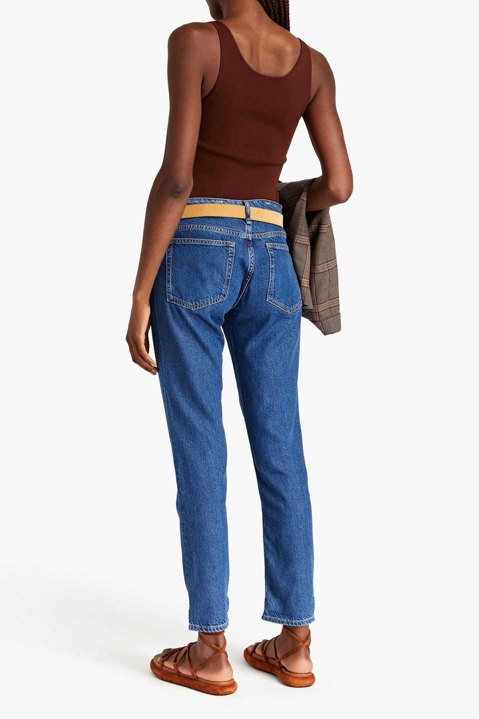 Shop Rag & Bone Dre Boyfriend Jeans In Mid Denim