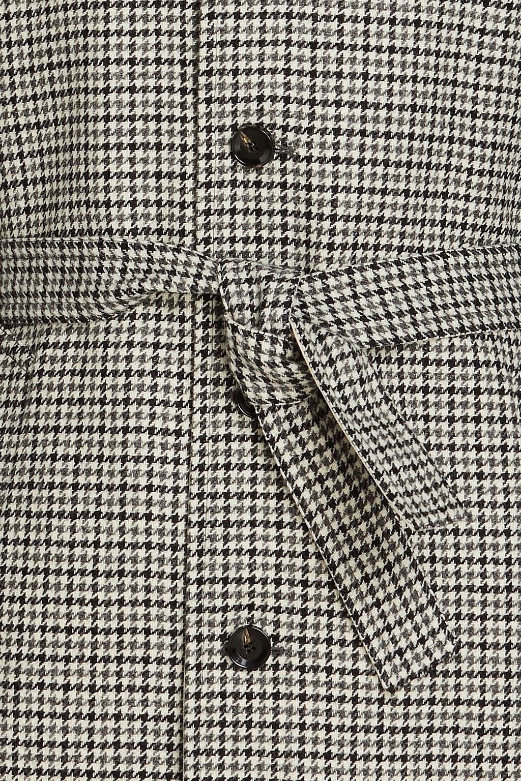 TOD'S Houndstooth wool-tweed trench coat
