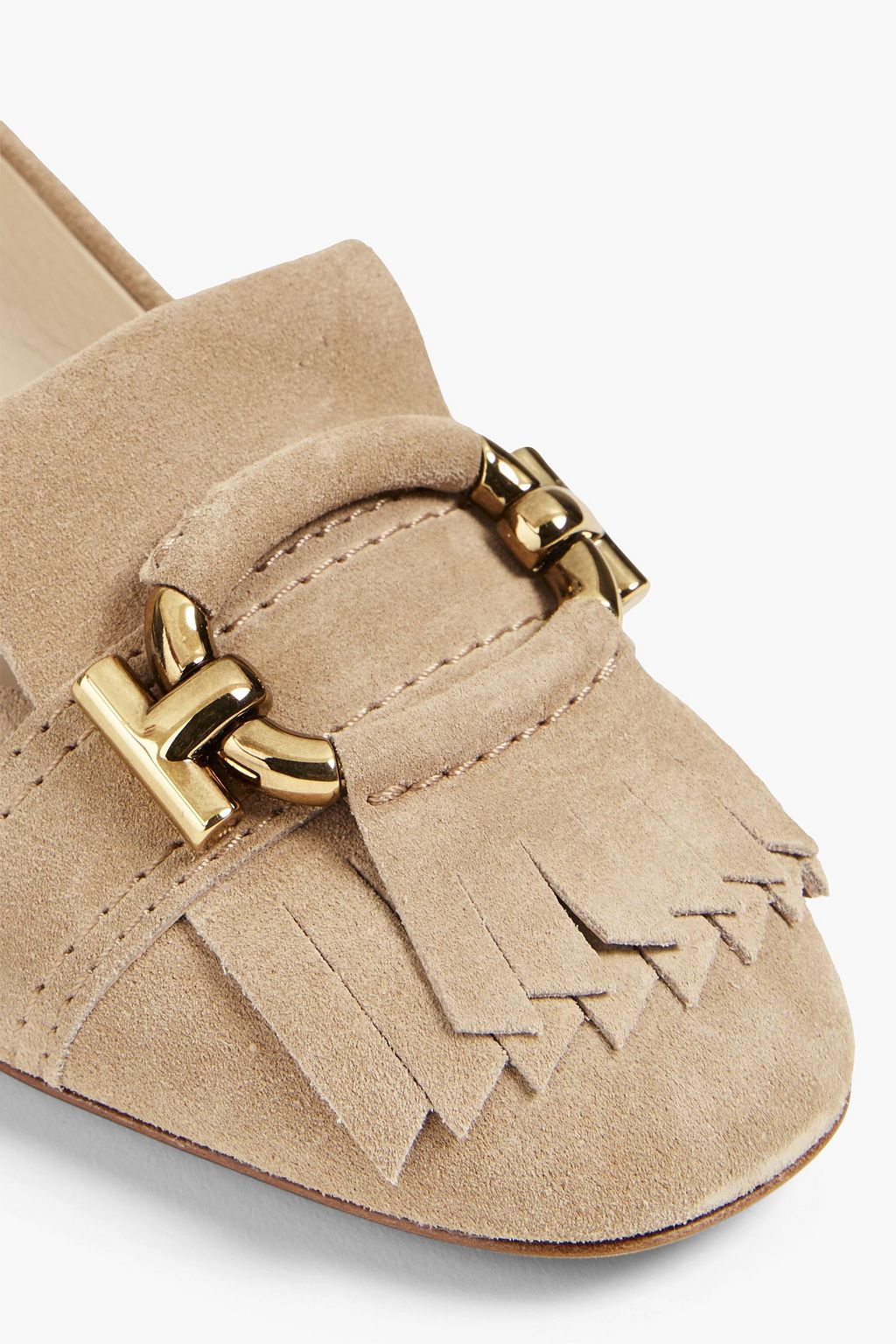 TOD'S スエード パンプス フリンジ付き