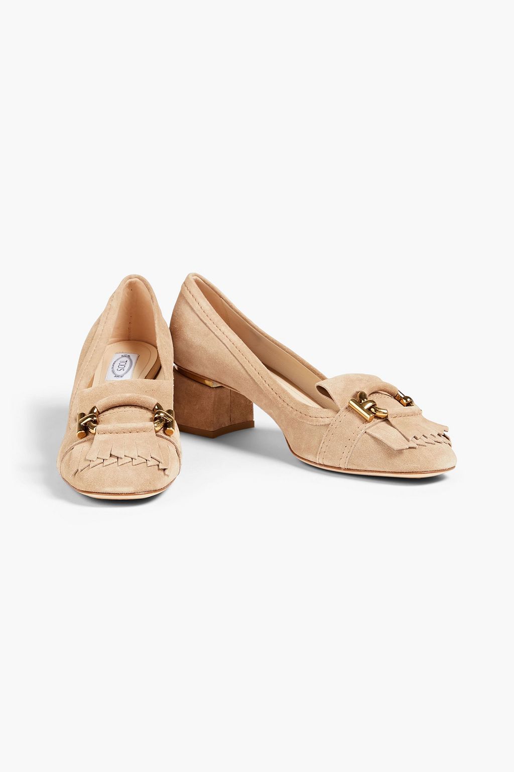 TOD'S スエード パンプス フリンジ付き