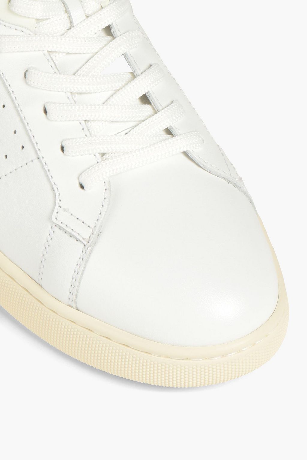TOD'S Metallic-trimmed perforated leather sneakers