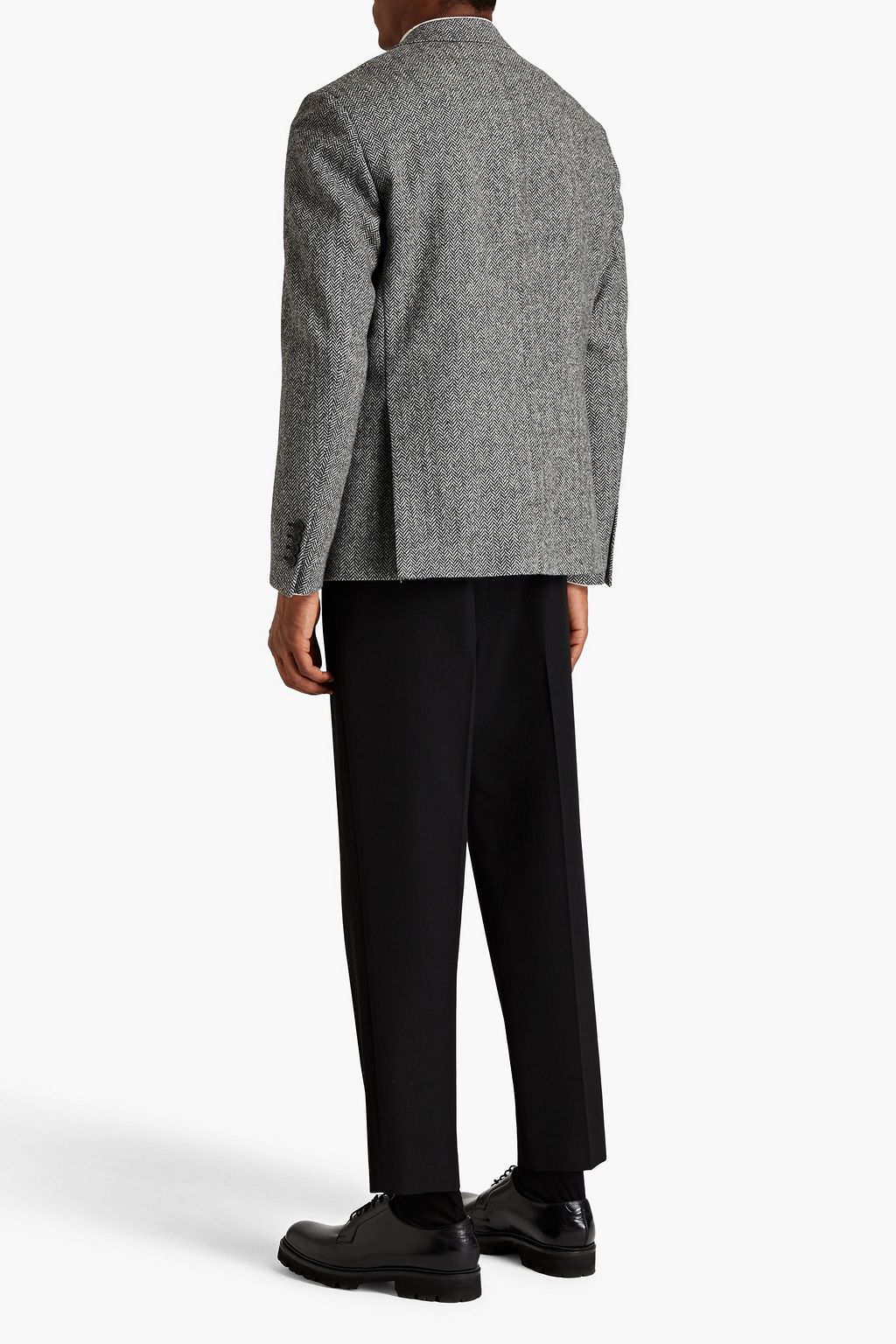 TOD'S Herringbone wool-tweed blazer