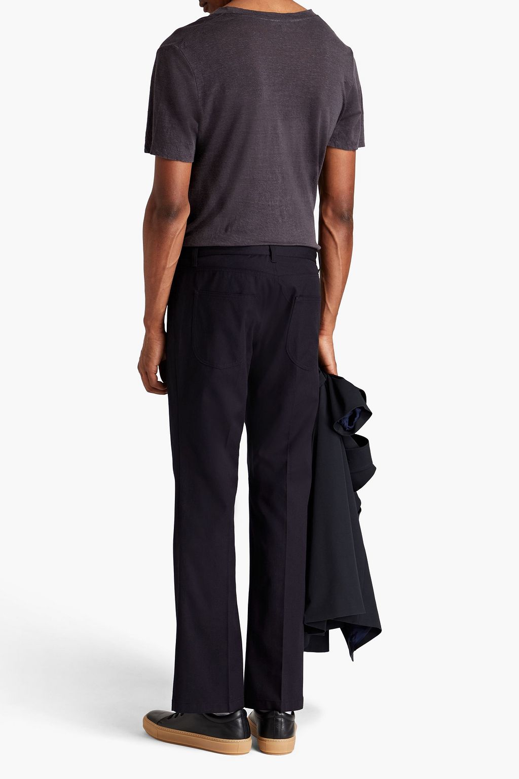TOD'S Wool and cotton-blend twill pants