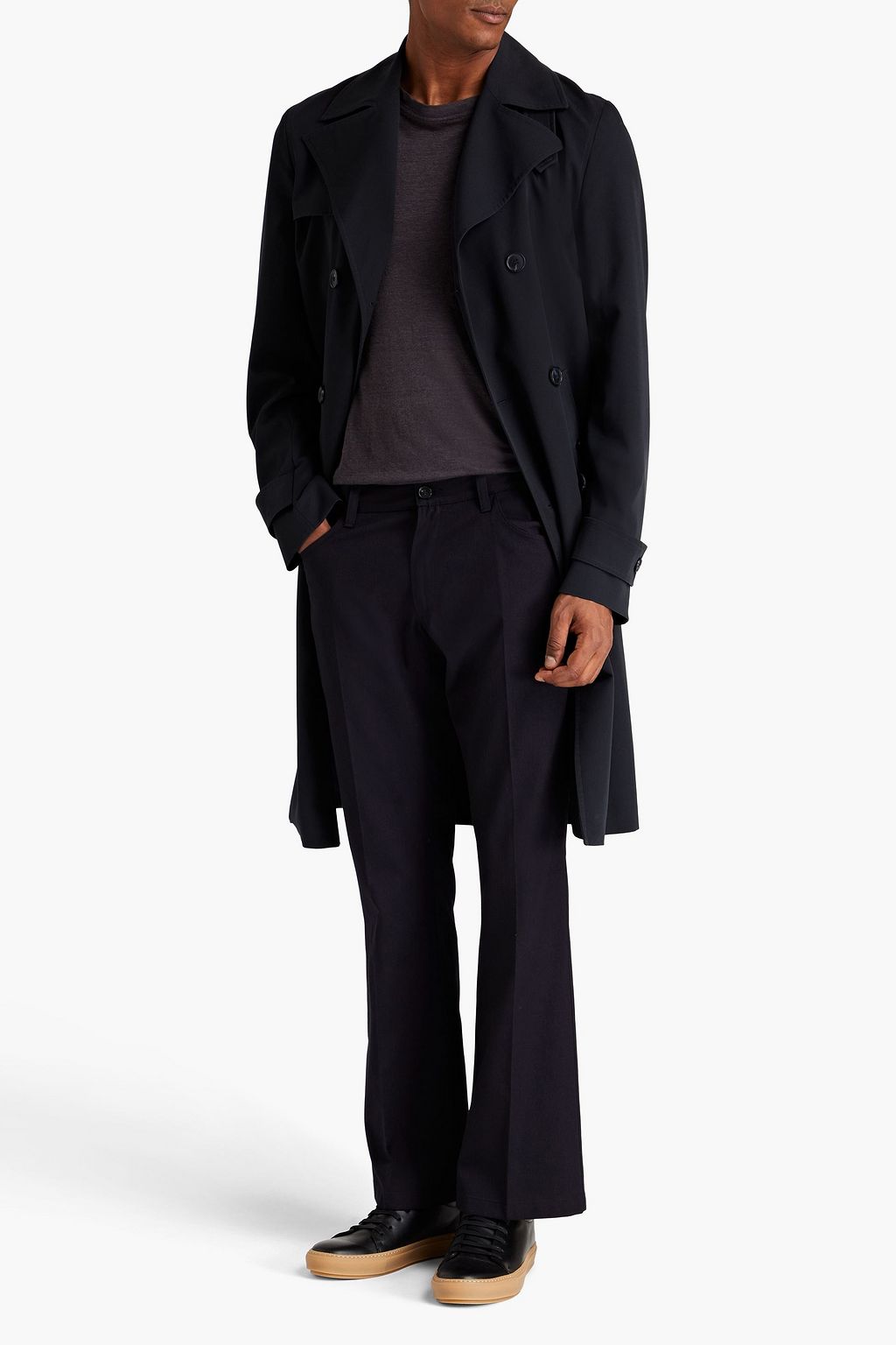 TOD'S Wool and cotton-blend twill pants
