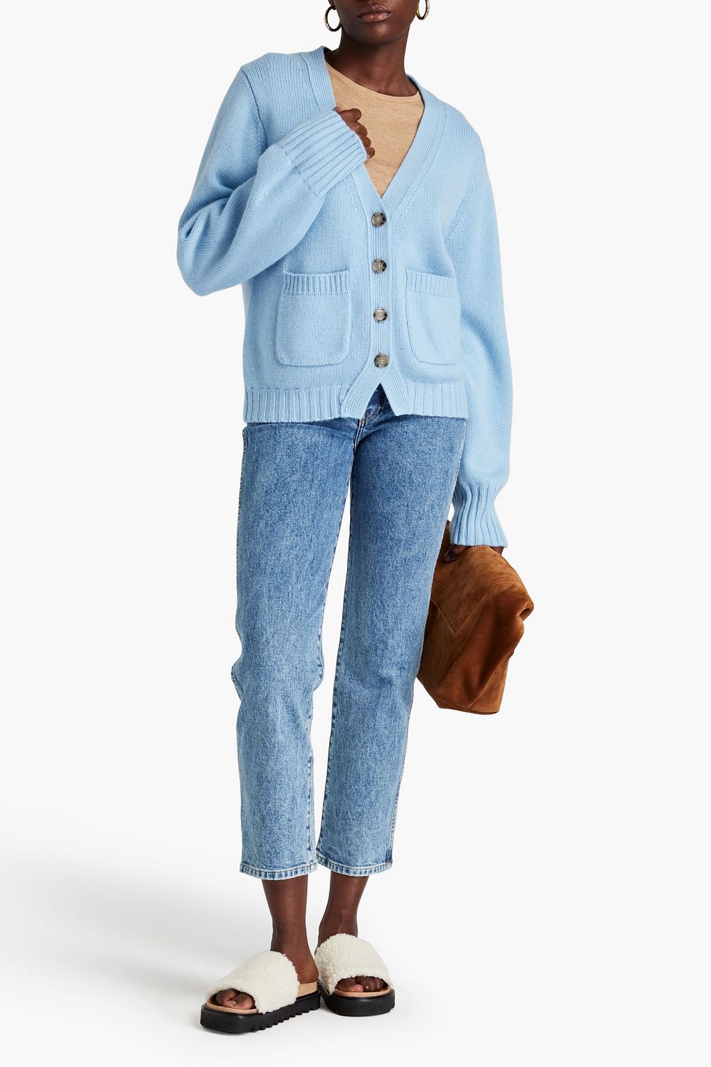 ALLUDE Wool and cashmere-blend cardigan