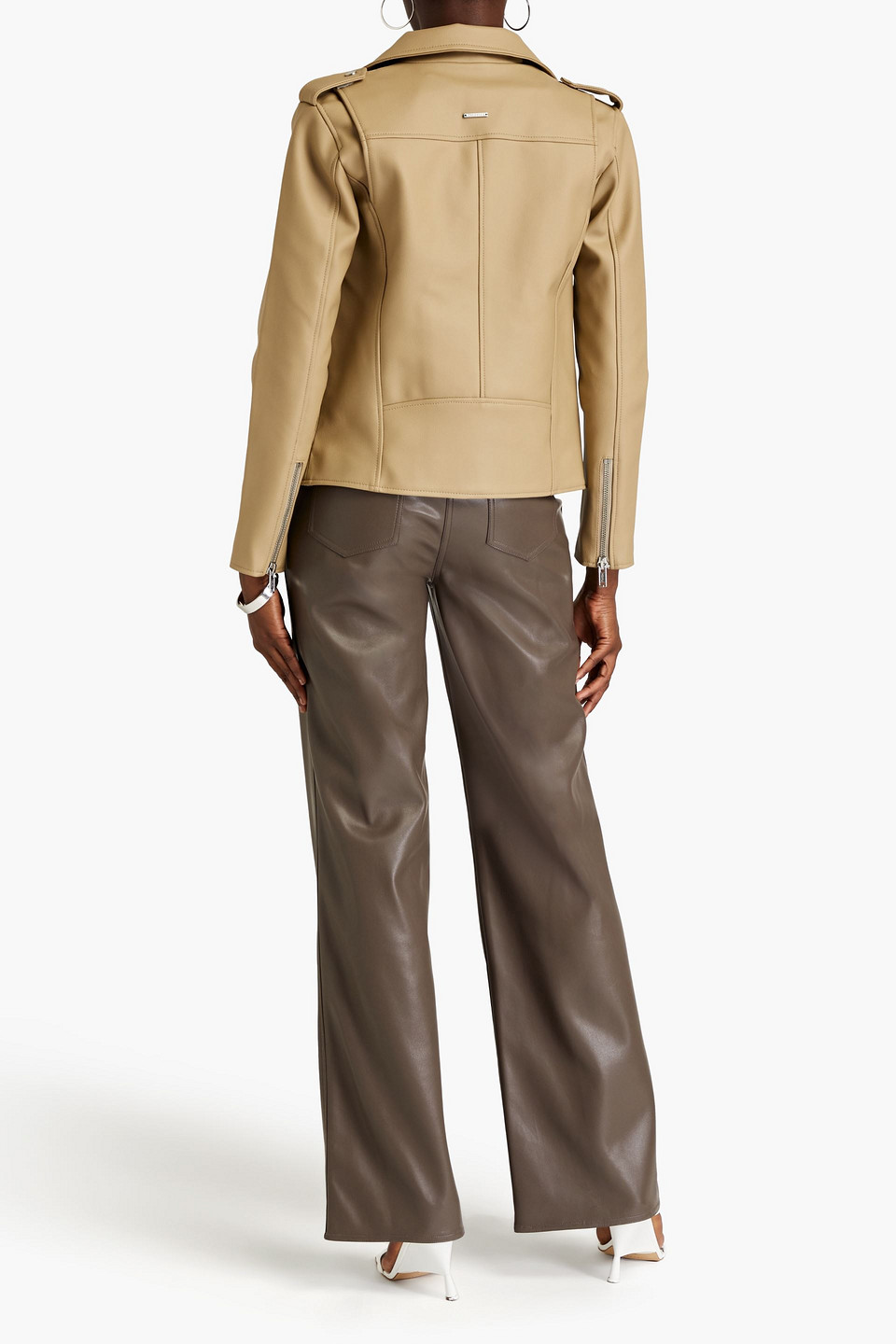  Deadwood - Faux Leather Biker Jacket - Neutral - Fr 36 