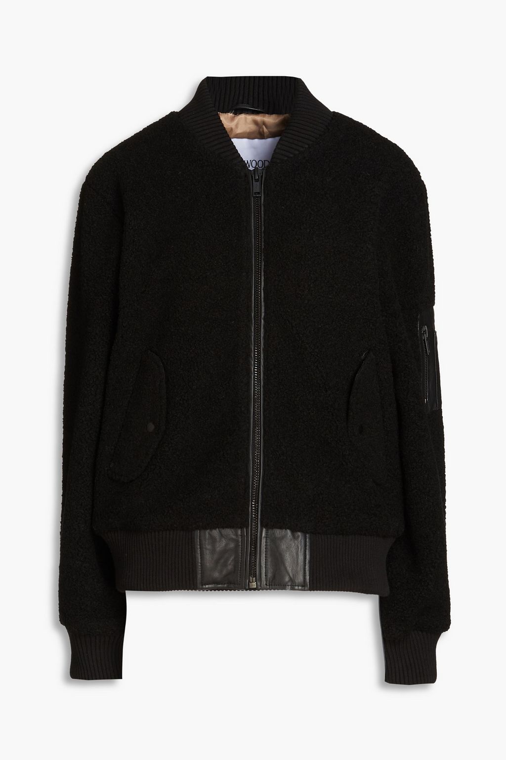 H&m black bomber jacket sales