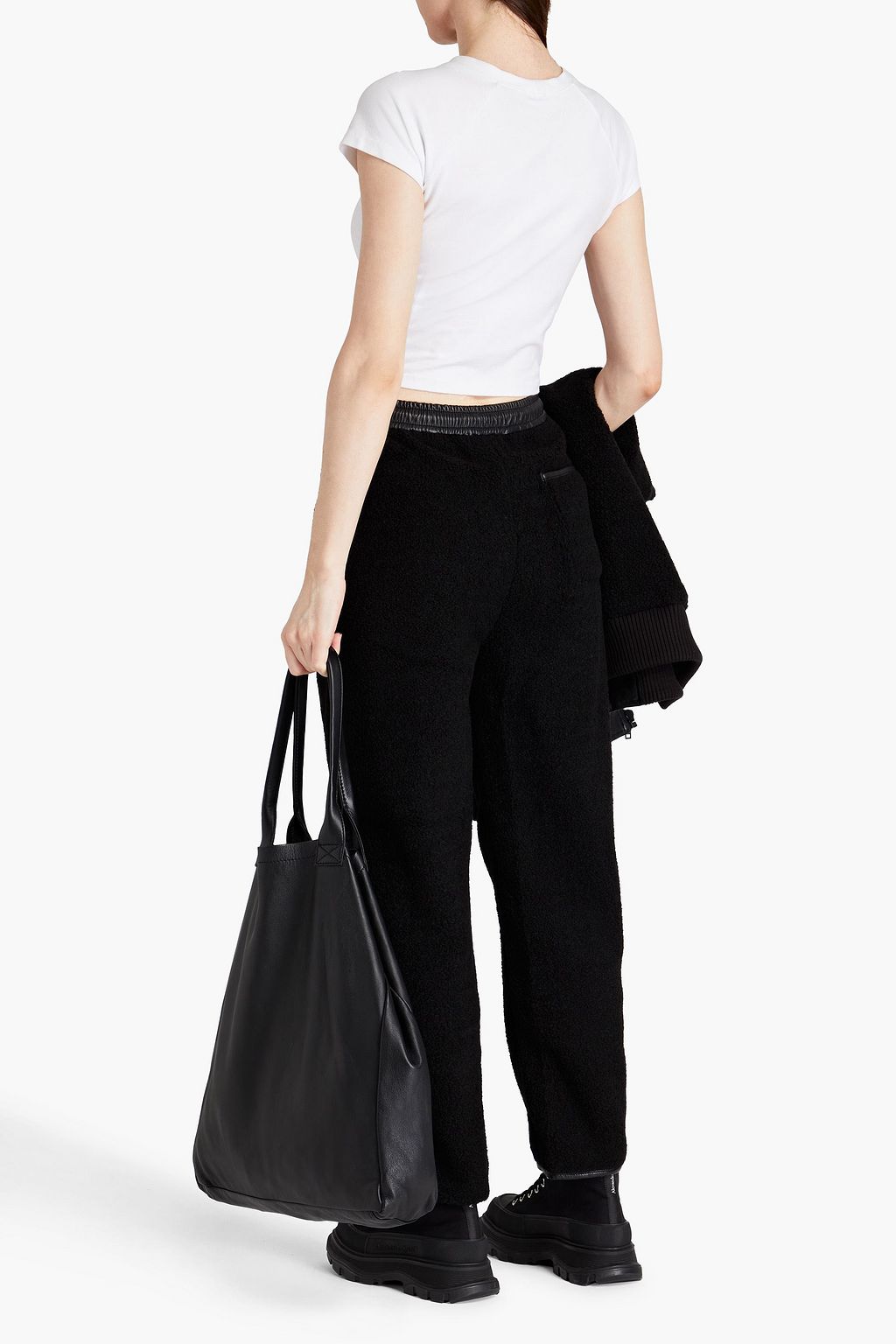 DEADWOOD Faux shearling track pants