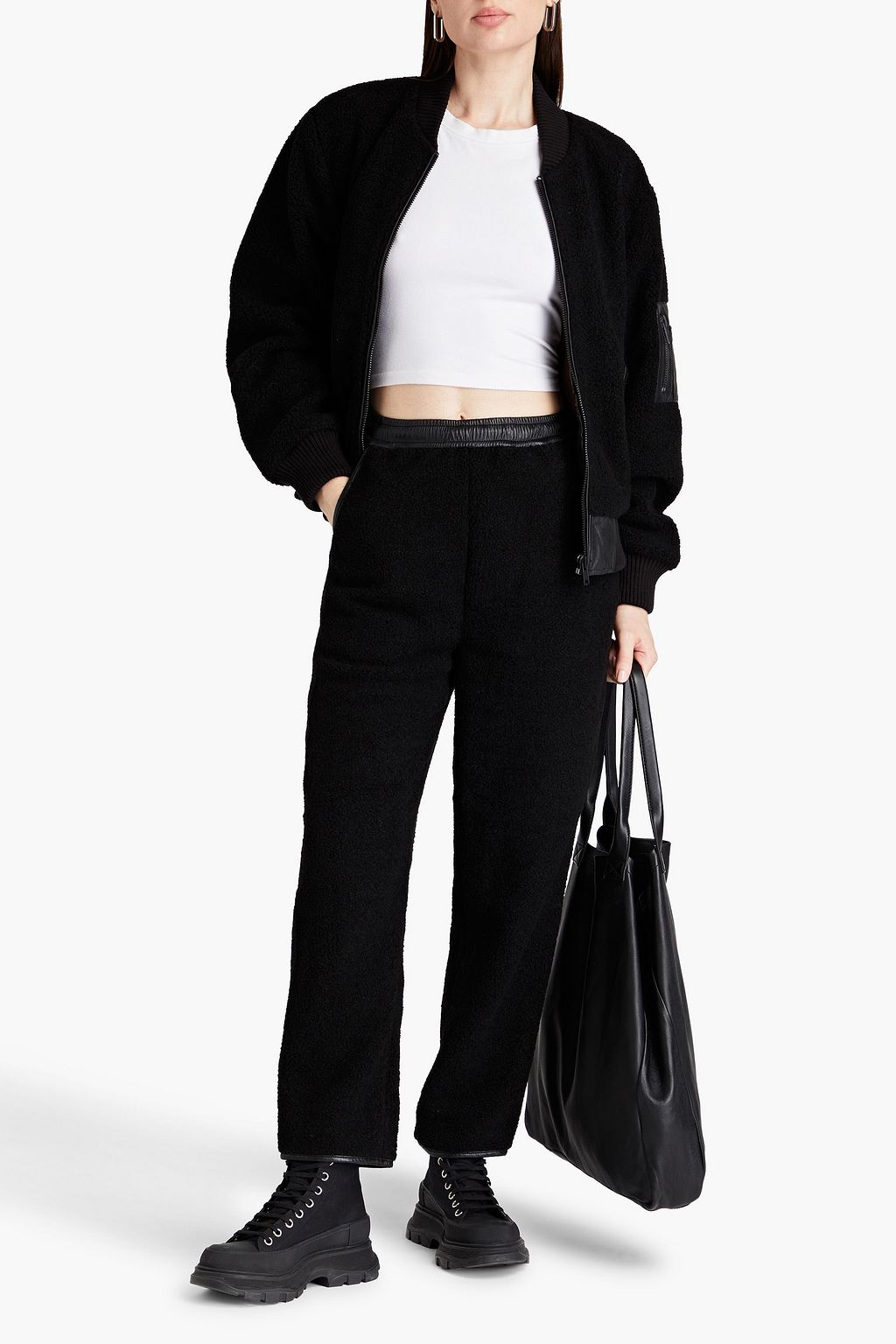 DEADWOOD Faux shearling track pants