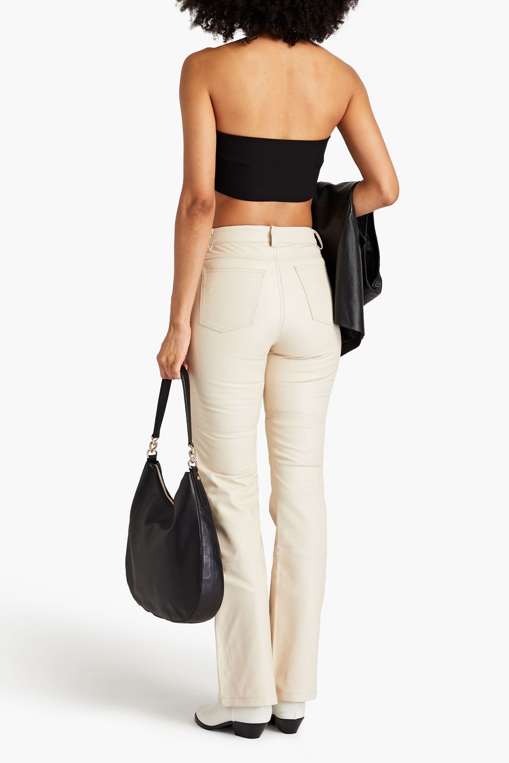 DEADWOOD Phoebe Bootcut-Hose aus Leder