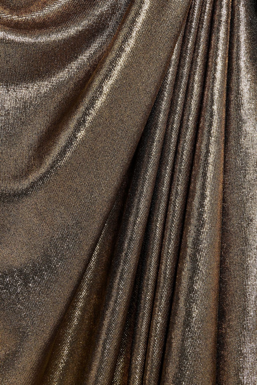 MARIA LUCIA HOHAN Adelyn draped lamé maxi wrap dress