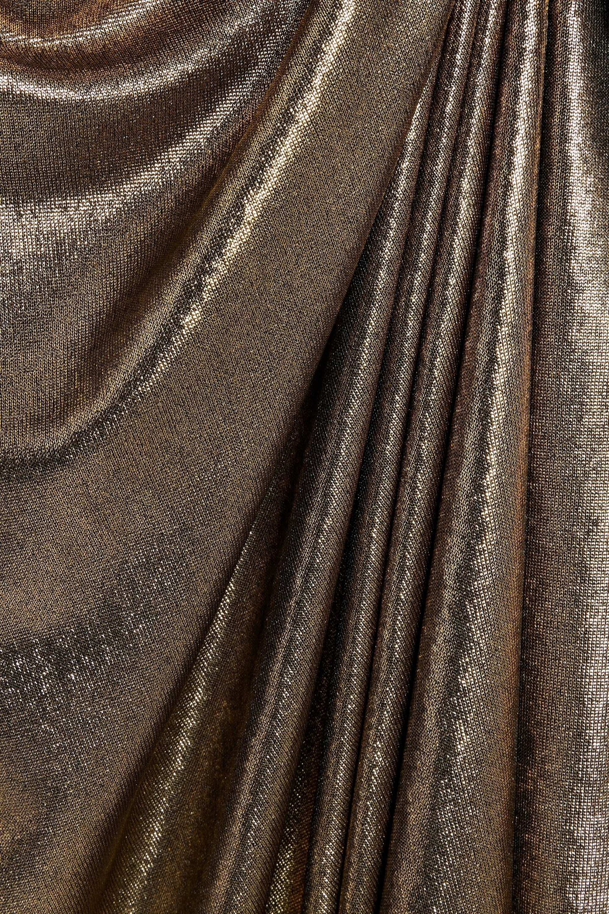 Maria Lucia Hohan Adelyn draped lamé maxi wrap dress